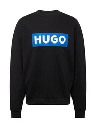 HUGO Sweatshirt 'Niero' azur/schwarz/weiß