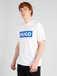 HUGO T-Shirt 'Nico' blau/weiß