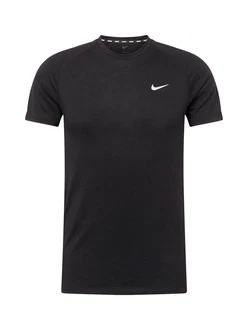 NIKE Sportshirt 'FLEX REP' schwarz/weiß