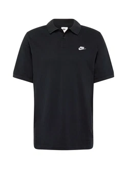 Nike Sportswear Poloshirt 'CLUB' schwarz/weiß