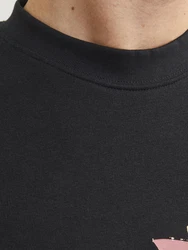 JACK & JONES Sweatshirt 'TAMPA' grau/rosa/schwarz/weiß