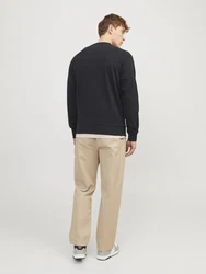 JACK & JONES Sweatshirt 'TAMPA' grau/rosa/schwarz/weiß