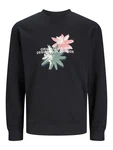 JACK & JONES Sweatshirt 'TAMPA' grau/rosa/schwarz/weiß