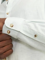 JACK & JONES Hemd JJESummer LINEN BLEND SHIRT LS SN mint