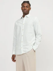 JACK & JONES Hemd JJESummer LINEN BLEND SHIRT LS SN mint