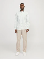 JACK & JONES Hemd JJESummer LINEN BLEND SHIRT LS SN mint