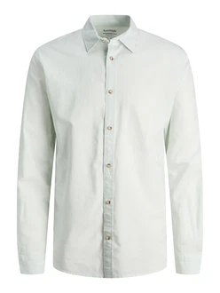 JACK & JONES Hemd JJESummer LINEN BLEND SHIRT LS SN mint