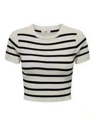 Svetr 'CIRKELINE' černá / bílá