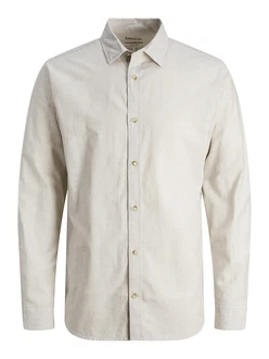 JACK & JONES Hemd JJESummer LINEN BLEND SHIRT LS SN