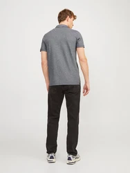 Jack & Jones Poloshirt JJEPAULOS POLO SS NOOS graumeliert / wei