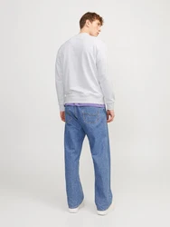 JACK & JONES Sweatshirt 'TAMPA' pastellgelb/orange/schwarz/weimeliert