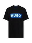 HUGO T-Shirt 'Nico' azur / schwarz / weiß