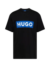 T-Shirt 'Nico' azur / schwarz / wei