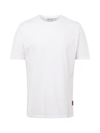 T-Shirt 'Adonis Fischer' braun / wei