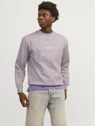 JACK & JONES Sweatshirt 'JORVesterbro' lavendel/weiß