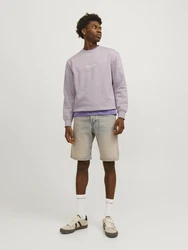 JACK & JONES Sweatshirt 'JORVesterbro' lavendel/weiß