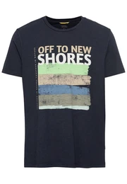 T-Shirt beige / marine / mint / wei