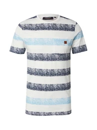 T-Shirt 'Hernandez' navy / hellblau / wei