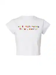 Tričko 'Fee' pastelově zelená / oranžová / červená / bílá