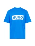 HUGO T-Shirt 'Nico' azur/weiß