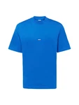 HUGO T-Shirt Nieros mit Logo-Patch royalblau/offwhite
