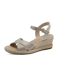 Páskové sandály béžová / slonová kost / zlatá