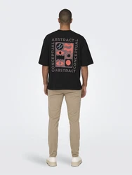 Only & Sons T-Shirt 'LENNY' hellblau/lila/orange/schwarz