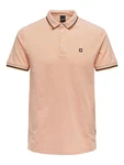 Only & Sons Poloshirt/ T-Shirt Fletcher apricot/schwarz