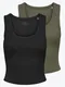 ONLY Top 'EASY'  khaki / černá