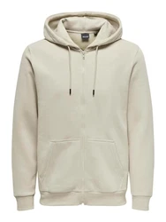 Only & Sons Sweatjacke 'Ceres' Beige/Braun/Khaki