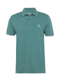 Poloshirt cyanblau / schwarz / wei