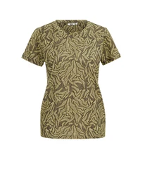 Tričko žlutá / khaki / olivová