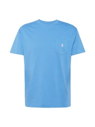 T-Shirt azur / wei