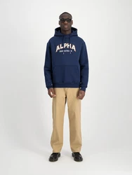 ALPHA INDUSTRIES Sweatshirt College marineblau / mandarine / weiß
