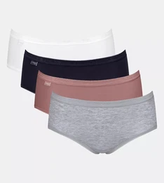 Hipster gaćice 'Basic+' siva melange / sivkasto ljubičasta (mauve) / crna / bijela