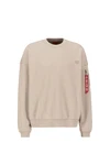 ALPHA INDUSTRIES Sweatshirt 'Essentials' sand/blutrot/weiß