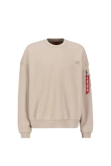 ALPHA INDUSTRIES Sweatshirt 'Essentials' sand/blutrot/weiß ALPHA INDUSTRIES Sweatshirt 'Essentials' sand/blutrot/weiß