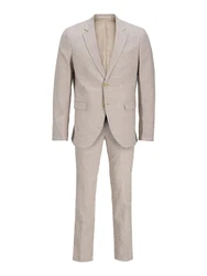 JACK & JONES Anzug JJ RIVIERA Beige/Braun/Grau/Khaki