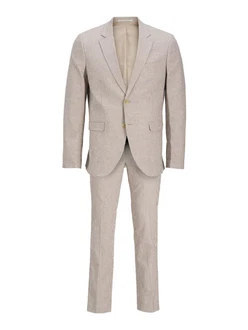 JACK & JONES Anzug JJ RIVIERA Beige/Braun/Grau/Khaki