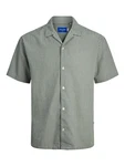 Jack & Jones Kurzarmhemd Easter Palma creme/dunkelgrn