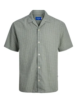 Jack & Jones Kurzarmhemd Easter Palma creme/dunkelgrn Jack & Jones Kurzarmhemd Easter Palma creme/dunkelgrn