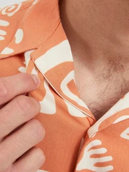 JACK & JONES Hemd JJLuke Ocean Resort apricot/offwhite