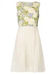 Šaty světlemodrá / světle žlutá / kiwi / bílá