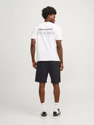 JACK & JONES Shorts 'JPSTKANE VESTERBRO' schwarz/weiß