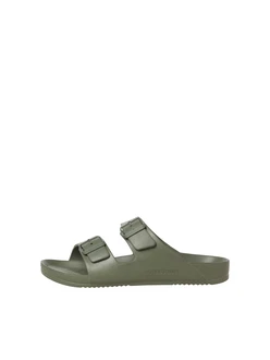 JACK & JONES Pantolette 'JFWCroxton' dunkelgrn JACK & JONES Pantolette 'JFWCroxton' dunkelgrn