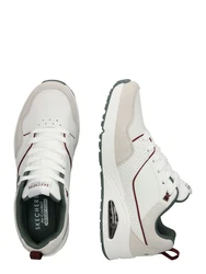 SKECHERS Sneaker 'UNO - RETRO ONE' greige/grün/dunkelrot/weiß