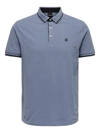 Poloshirt 'ONSFletcher' taubenblau / schwarz