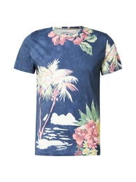 T-Shirt 'GLORY' navy / grn / rosa / wei