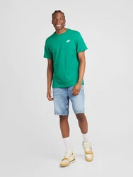 Nike Sportswear T-Shirt 'Club' grün/weiß