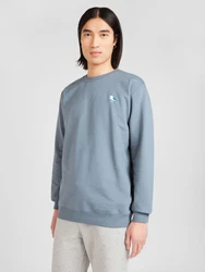 Cleptomanicx Sweatshirt Embro Gull azur/taubenblau/weiß